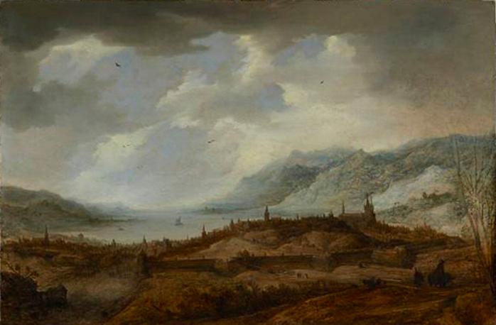 Frans de Momper (Anvers , 1603 - Anvers, 1660) Josse II de Momper, dit le Jeune (Anvers2C 1564 - Anvers, 1635) , ancienne attribution Vue de GeneÌve, vers 1650 - 1660